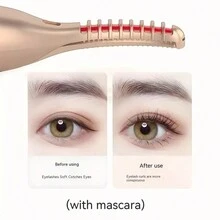 1入組加熱睫毛捲曲器，多功能2合1電動睫毛捲曲器和修剪器，眉毛刨刀，鼻耳毛修剪器，眼部化妝工具組，美容儀器 - 彩色 - 查看 7