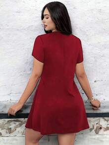 Women Short Dresses - Vermelho - Visão 3