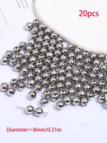 4/6/8/10/12mm 复古迪斯科球珠，银色反光镜珠，適用於珠寶製作 DIY 手鍊項鍊耳環製作，派對裝飾 - 銀色 - 查看 10