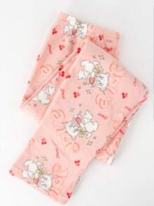 2Pcs Pajamas Sets Women's Thermal Clothing Top And Pants Women's Fleece Pajamas - Pink - View 8