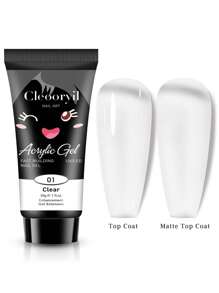 30克透明速干美甲延长胶，硬胶，半永久性亚克力美甲延长胶，UV/LED凝胶指甲油，适用于美甲、家庭美甲沙龙DIY