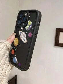 1 个星空图案防震相机保护手机壳，兼容 Iphone 11 Pro Max/12 Pro Max/13 Pro Max/14 Pro Max/15 Pro Max/IPhone 16 Plus/IPhone 16 Pro Max、Redmi、OPPO/Realme、VIVO、Infinix、Honor、MOTO、Itel、One Plus - 黑色 - 查看 2