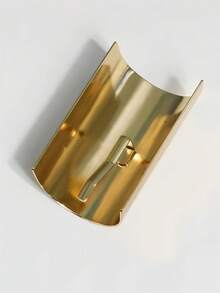 1 件装女士时尚金属发夹优雅高品质发爪发髻夹简约风格发夹 - 金色 - 查看 4