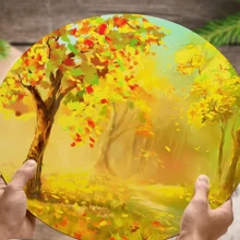 16 Inch Round Wood Circles For Crafts Unfinished Wood Circles Natural Round Wood Discs Blank Round Wood Signs Cutouts For Door Hangers, Door Design, Signs Making, Wood Burning, Painting