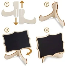 5 piezas Mini pizarrones negros para casa, mensajes al aire libre, tabla de pintura, Anti-humedad, mejores notas - Negro - Ver 6