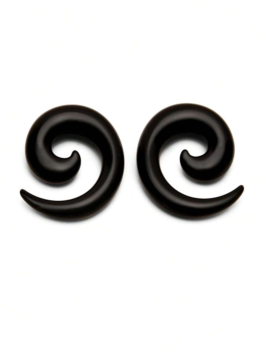 1 Pair 6mm12mm Acrylic Spiral Snail Ear Tapers Plugs Lobe Ear Expander