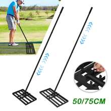 Lawn Rake Lawn Rake Lawn Tool Leveling Rake Height Adjustable 50cm/75cm CEEDIR - 黑色 - 查看 1