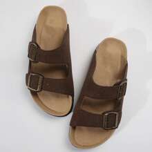 Women's Cork Insole Sandals,Soft Sandals,Adjustable Buckle Non-Slip Sandals - 咖啡棕 - 查看 3