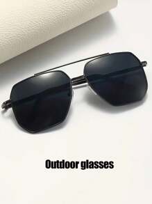 1pc Men's Outdoor Lightweight Fashion Glasses - The Ideal Gift For Him - Versatile For Daily Wear Beach Accessories Glasses Shades Looks Street Style And Suit For Sweater Jacket Sweatshirt Hoodie Leather Pants And Cargo Pants For Summer Beach Vacation,Outdoor,Travel - Polarized Sunglasses - View 2