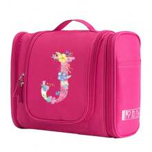 Geantă de toaletă, geantă de machiaj, geantă de călătorie impermeabilă pentru femei, geantă de depozitare de mare capacitate, geantă cosmetică cu imprimeu floral roz, cârlig, geantă de toaletă, geantă de mână, genți de toaletă, esențiale de călătorie de vară, pentru vacanță la plajă, rechizite școlare, esențiale pentru cămin, înapoi la școală, rechizite școlare