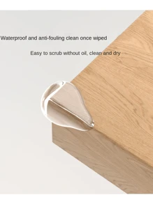 4pcs Silicone Baby Table Corner Protector Transparent Waterdrop Shaped Anti-Collision Desk Edge Cover Children