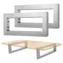 LILIIN 2 Pieces Wall Bracket Shelf Bracket For Washbasin 30x15cm / 35x15cm / 40x15cm Heavy-Duty Vanity Console Wall Shelf Bracket Made Of Stainless Steel Shelf Support Vanity Top For Countertop Washbasin - 銀色 - 35x15cm - 查看 1