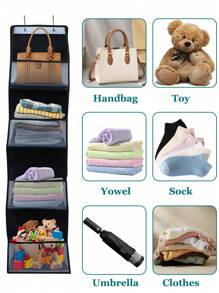 1 件 4 层门上悬挂式收纳袋，化妆品壁挂式收纳袋，大容量网状支架，带透明口袋悬挂式收纳袋，适用于厨房托儿所浴室壁橱、卧室、宿舍、婴儿尿布、儿童玩具。（4 层网眼黑色）装饰装饰节日装饰房间装饰家居装饰卧室装饰卧室、收纳袋、收纳袋、家居收纳、女式白色 T 恤、女式黑色裤子、女士冬装、连衣裙、女士冬装、优雅女装、女士白衬衫、长袖、女士白色连体裤、女士春装、女士春装、春季、春装、极简主义、夏季上衣 - 網紗黑色4格 - 查看 6