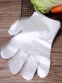 100/300Pcs Plastic Disposable Gloves For Cooking, Meal Prep, Kitchen, BBQ, Cleaning, Restaurant Service, Crafts Making - Multicolor - View 7