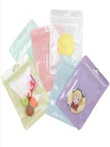 SACOS COM FUNDO COLORIDO E FECHO ZIPLOCK 50 UNIDADES - Branco - Visão 2