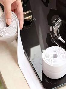 1 Rolo de Fita Decorativa de PVC para Vedação com 3,2m de Comprimento, Fita Adesiva Decorativa, Usada para Acessórios de Cozinha, Vedação de Chuveiro e Banheira, Fita Vedante, Adesivo de Parede Impermeável Autocolante, Fita para Borda de Pia (2,2cm/0,87 polegadas), Papel de Parede Impermeável, para Decoração de Sala de Estar, Decoração de Dormitório, Suprimentos de Volta às Aulas, Decoração de Halloween, Adesivos, Decalque de Parede, Decalque de Vinil para Decorações Domésticas, Itens de Decoração de Primavera para Renovar sua Casa, Adesivos de Decoração Rama