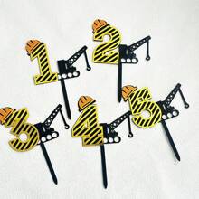 Set de 3 decoraciones para tartas de cumpleaños con números del 1 al 9 para fiestas de cumpleaños de niños de 1 a 9 años, también para decoración de tartas de Navidad - multicolor - Ver 9