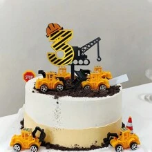 Set de 3 decoraciones para tartas de cumpleaños con números del 1 al 9 para fiestas de cumpleaños de niños de 1 a 9 años, también para decoración de tartas de Navidad - multicolor - Ver 5