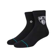 X  Brooklyn Nets Quarter Ankle Black Socks A356C22NET-BLK - Black - View 2