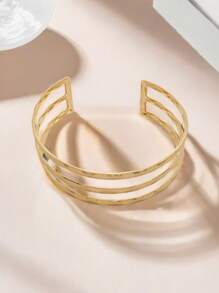 Pulsera minimalista para mujer, apta para uso diario - Dorado - Ver 2