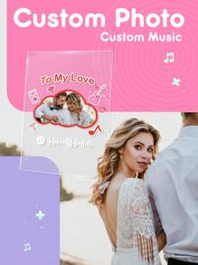 1 件個人化牌匾,帶您的照片文字遠距離關係禮物定制肖像亞克力牌定制照片牌給她/他、情侶、男朋友、女朋友的獨特禮物,適合情人節、母親節、父親節、生日、週年紀念日、畢業典禮、婚禮、聖誕節 - 獻給我的愛(12*16CM) - 查看 2