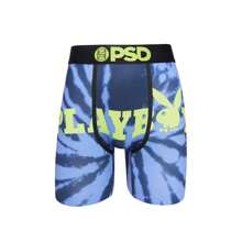 PSD X Playboy - Tie Dye Logo Boxer Briefs Blue Tie Dye Men's Underwear 122180047 - Blue - View 2