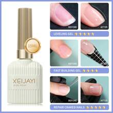 XEIJAYI 1瓶15毫升透明强化凝胶指甲油，用于强化、延长指甲、作为底油，可卸除UV/LED凝胶指甲油 - 無色 - 查看 7