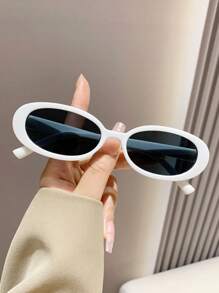 Vintage Oval Small Leopard Print Bohemian Style Sunglasses, Plastic Fashion Classic Decorative Eyewear For Outdoor Travel, Beach, Vacation, UV Protection Beach Accessories For Women Sun Glasses Sunglasses Shades Fashionable Shade Elegant Outfit Family Outings Travel Vacation Holiday - Multicolor - View 5