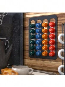 Coffee Capsule Rack Coffee Storage Display Shelf Wall-Mounted Non-Perforated Creative Cabinet Capsule Rack Coffee Supplies School Supplies - Multicolor - View 10