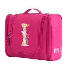 Geantă de toaletă, geantă de machiaj, geantă de călătorie impermeabilă pentru femei, geantă de depozitare de mare capacitate, geantă cosmetică cu imprimeu floral roz, cârlig, geantă de toaletă, geantă de mână, genți de toaletă, esențiale de călătorie de vară, pentru vacanță la plajă, rechizite școlare, esențiale pentru cămin, înapoi la școală, rechizite școlare