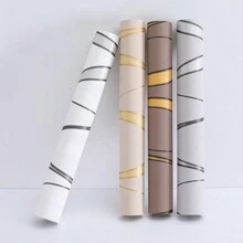 1 Roll Stylish Water Wave Design Wallpaper, Home Improvement Wall Repair, Renovation, And Decorative Art Wallpaper For Bedroom & Living Room WallsWaterproof Wall Paper,For Living Room Decor,Dorm Decor, Back To School Supplies,Halloween Decor,Renovation Stickers Peel Wall Panels,Wall Paper, Wallpapers,Spring Decoration Items Refresh Your Home,Rama Decoration Stickers Gifts Birthday Graduation - Brown - View 3