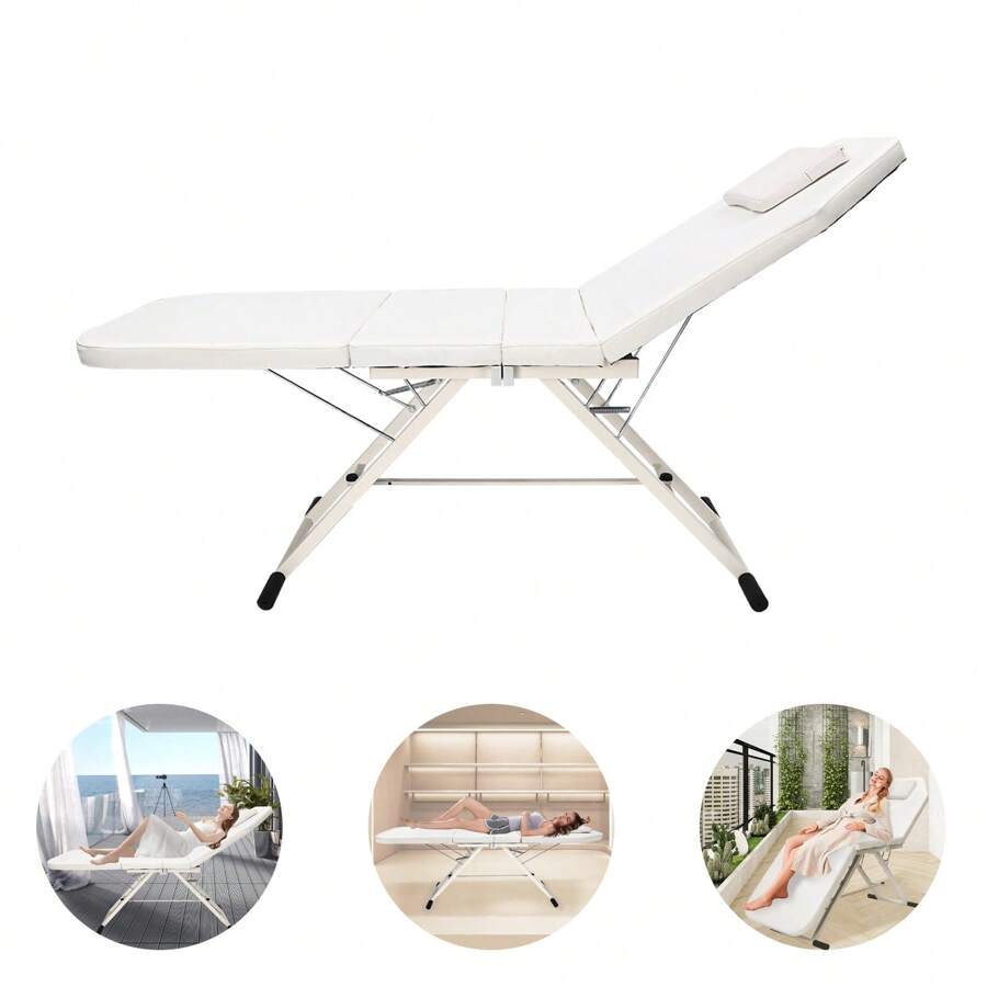 YUNRUX Spa Massage Table - White - View 1