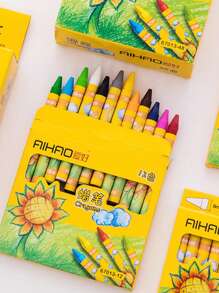 Juego de 8/12/24 lápices de colores para niños, lápices de dibujo multicolores para niños pequeños, bolígrafos de colores para grafiti, barras de pintura de aceite para volver a la escuela, útiles escolares