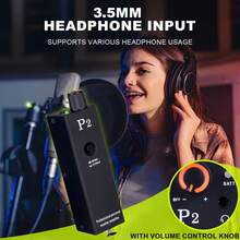 Mini Portable Headphone Amplifier With XLR To 3.5mm Audio Interface, Suitable For Stage Performances And Recording Studios. - Black - View 4