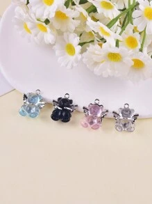 4入組時尚翅膀3D小熊蝴蝶結，適用於女士DIY珠寶製作 - 彩色 - 查看 1