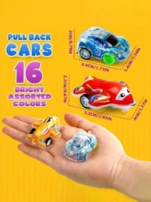 10/20/30pcs Mini Pull-Back Cars And Airplanes Come, With Cartoon Transparent Race Cars And Colorful Shells, Inertial Cars And Airplanes For Boys And Girls(Style Color Random)Kids Toys