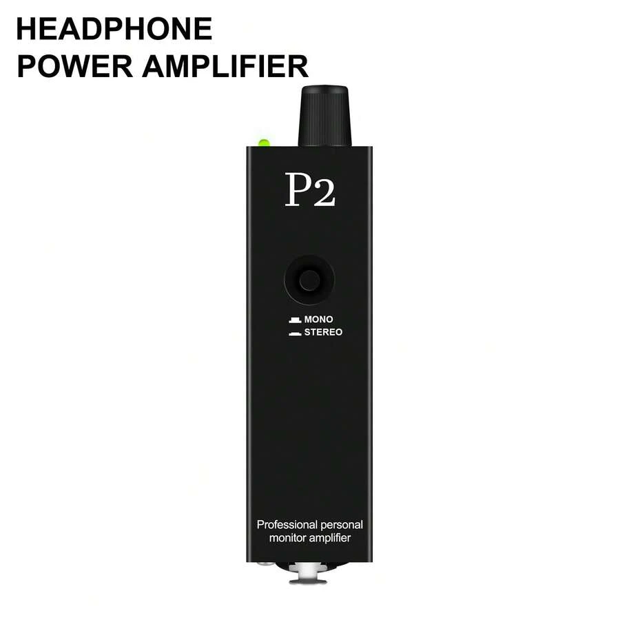 Mini Portable Headphone Amplifier With XLR To 3.5mm Audio Interface, Suitable For Stage Performances And Recording Studios. - Black - View 1