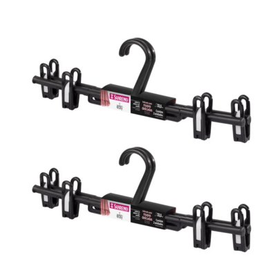 2 Kits Cabides Reforçados Saia Calça Shorts + Presilhas 4Pçs