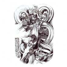 暫時性大背紋身貼紙，防水酷炫藝術假紋身貼紙 - 彩色 - 查看 9