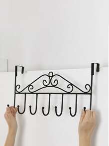 1pc Behind The Door Hook Wall Hanging Hangers Creative Non-Trace Strong Hanging Hook Free Punching Clothes And Hats Storage Rack - Multicolor - View 8