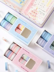 20 Rolls Of Color Ultra-Thin Washi Tape Set,2m Long Masking Tape For Diaries, Notebooks, Bullet Diaries, Planners, DIY Crafts, Art Packaging, Decorative Scrapbook Supplies Tape