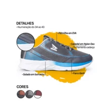 KIT 2 Men's Tennis Lightweight Running Training Gym Casual Fashion 34-43 - 黑藍 - 查看 4