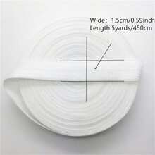 1 peça 5 jardas 15mm Fita Elástica Dobrável de Spandex para Aplique de Renda de Costura de Cintura de Acessório de Vestuário