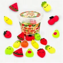 16 Chiếc Thùng Hình Mochi Trái Cây Giải Nén, Đồ Chơi Kẹo Dẻo Hình Trái Cây Dễ Thương Để Giảm Lo Âu, Quà Tặng Tiệc Và Lễ Hội Chất Độn - nhiều màu - Xem 6