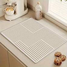 1pc Minimalist Style Dish Drying Mat, Water Absorbent Mat For Coffee Machine, Sink Drain Mat, Soft Water Tap Absorbent Mat, Face Wash Sink Cup Mat, Kitchen And Bathroom Accessories, Home Decoration Decor,Home Decor - Multicolor - View 14