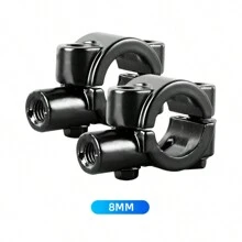 2 chiếc Giá đỡ tay lái xe máy Hợp kim nhôm 8 mm/10 mm Giá đỡ gương chiếu hậu gắn Bộ chuyển đổi kẹp Chủ đề màu đen cho xe máy ATV, xe tay ga Phụ kiện xe máy - màu đen - Xem 13