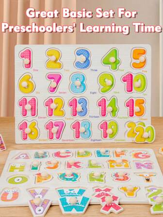 Montessori Wooden Puzzle: Color & Shape Matching - Early Development & Fine Motor Skills Toy For Preschoolers, Perfect Educational Gift Wooden Puzzle For Kids, Kids Wooden Toys