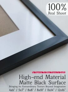1/3/5pcs High-End Exquisite Picture Frames For Gift, Extraordinary Texture Photo Frames Set, Matte Black Surface, Made Of High Quality PVC Material, Far Superior To Other Frames In Quality, Real Shoot, What You See Is What You Get ,Multi Collage Gallery Photo Frames, Exquisite Square Picture Frames For Wall, Portrait Frame For Photo Wall, Diamond Painting Picture Frame, 12x16/11x14/8x10/8x8/5x7/4x6-Inch, 30x40/30x30/20x25/20x20cm - Matte Black - View 2
