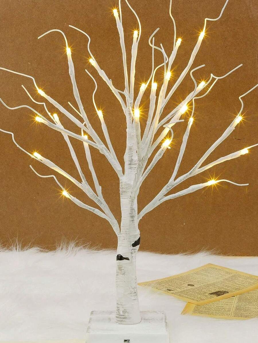 Easter Decorations Kemooie 24 Inch Pre-lit White Birch Tree