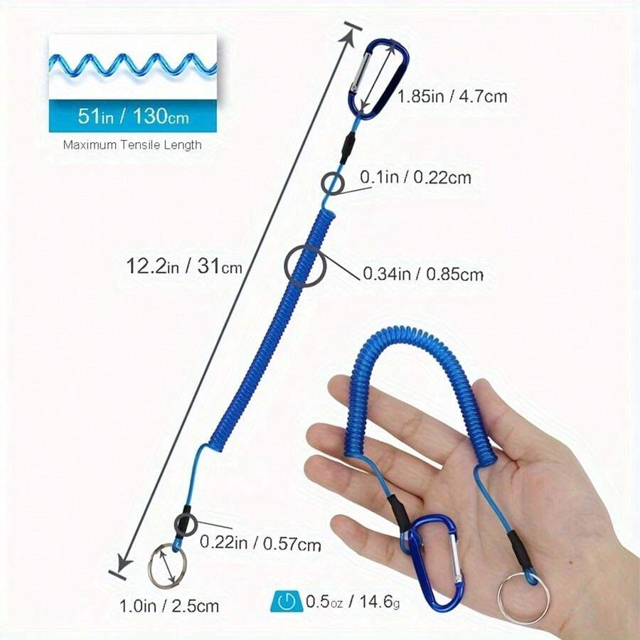 POENVFPO Tauch-Lanyard - Einziehbares Anti-Verlust-Seil Edelstahl